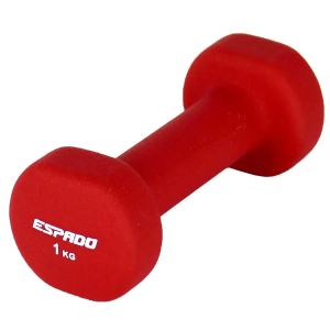 Гантель для фитнеса ESPADO ES1115, 1 кг, голубой, неопрен