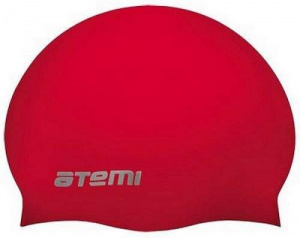 Шапочка для плавания ATEMI RC304 силикон (б/м), красная