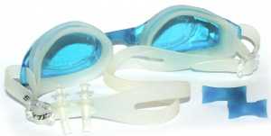 Очки для плавания SPRINTER ТQ 002 силикон, беруши в комплекте