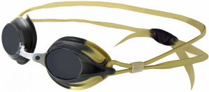 Очки для плавания ATEMI N301 силикон (чёрн/золото)
