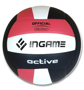 Мяч в/б INGAME ACTIVE черный/белый/красный