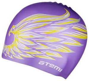 Шапочка для плавания ATEMI RC308 силикон (б/м), фиолетовая