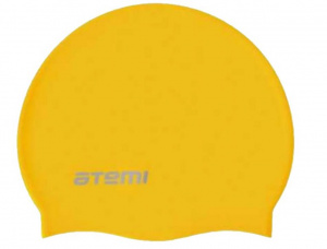 Шапочка для плавания ATEMI SC107 силикон, желтая