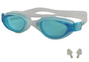 Очки для плавания ELOUS YG-2700, цв. белый/голубой