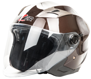 Шлем мото открытый HIZER B208 (L) gray (2 визора)