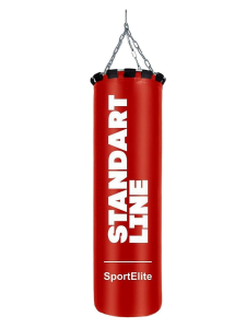 Мешок боксерский Sport Elite STANDART LINE 20кг (кольцо, цепь), тент, d-20, 75см, красный