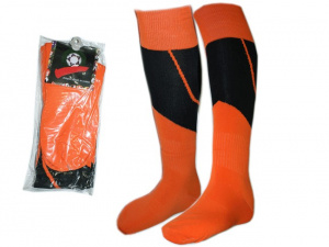Гетры футбольные SPRINTER K-S, р.40-44, оранжевый/черный (29489)