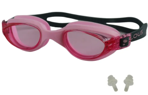 Очки для плавания ELOUS YG-2700, цв. розовый/серый
