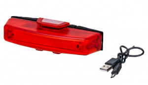 Фонарь вело задний красный, с диодной лентой, в комплекте аккумулятор и зарядка USB (3264256)
