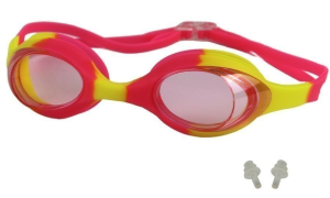 Очки для плавания ELOUS YG-1300, цв. розовый/желтый