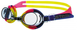 Очки для плавания ATEMI S302 дет силикон (син/желт/роз)