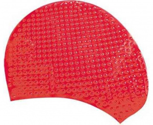 Шапочка для плавания ATEMI BS40, силикон (бабл), красная