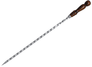 Шампур для люля с деревянной ручкой 20х45