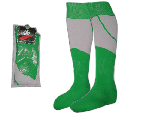 Гетры футбольные SPRINTER K-S, р.40-44, зеленый/белый (29492)