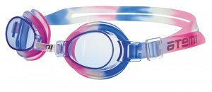 Очки для плавания ATEMI S301 дет, PVC/силикон (син/бел/роз)