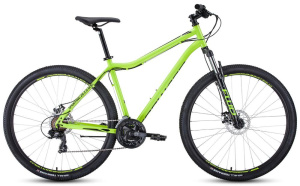 Велосипед FORWARD 29" SPORTING 2.0 disk (21 ск., рост 17", хард. сталь) ярко-зеленый/черный