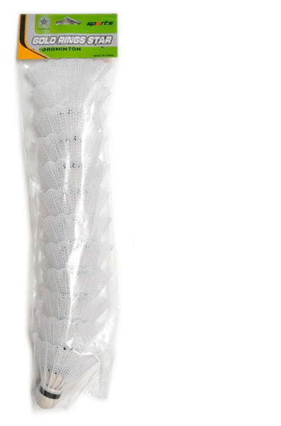 Воланы пластиковые SPRINTER ВО-9, белые (пакет, 12шт) (01002)