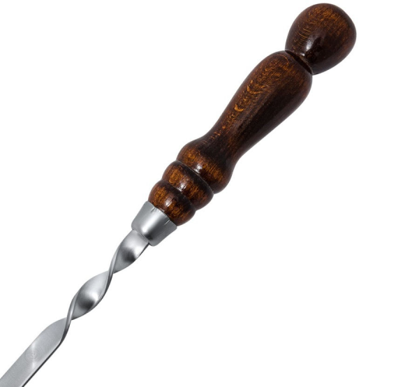 Шампур для люля с деревянной ручкой 20х50