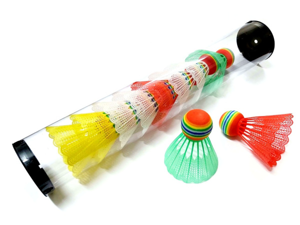 Воланы пластиковые SPRINTER BIG-12, цветные (пакет, 10шт) (71000)