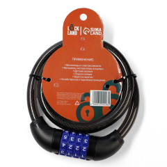 Трос-замок LOCKLAND (1000мм) d-12mm, кодовый (3299298)
