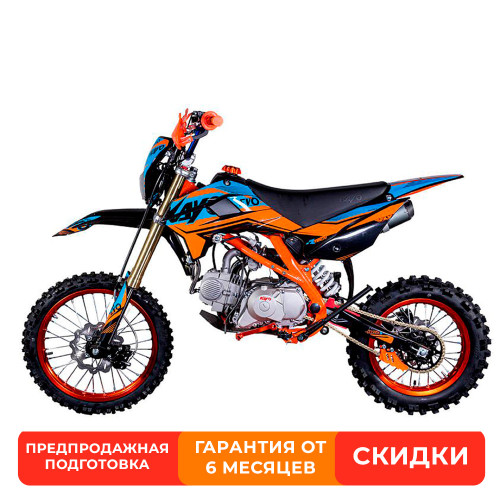 Питбайк KAYO EVOLUTION YX140EM 17/14 KRZ (механ. сцепл., эл.стартер)