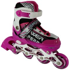 Коньки роликовые COSMORIDE AQUA 35-38 белый/фиолетовый