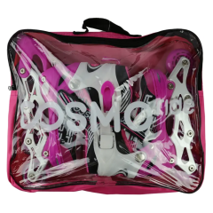 Коньки роликовые COSMORIDE AQUA 35-38 белый/фиолетовый