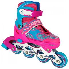 Коньки роликовые COSMORIDE SUNSHINE 39-42 розовый/голубой