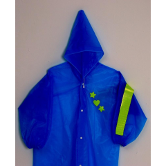 Дождевик FUNNY TOYS детский со светоотражающими элементами, цв. синий, рост 120-160 см (7732503)