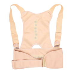Массажер-фиксатор для осанки и поясницы ONLITOP, размер 2XL-3XL, на фастексах, цвет бежевый (5152656)