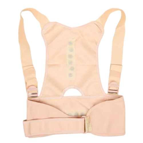 Массажер-фиксатор для осанки и поясницы ONLITOP, размер 2XL-3XL, на фастексах, цвет бежевый (5152656)