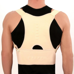 Массажер-фиксатор для осанки и поясницы ONLITOP, размер 2XL-3XL, на фастексах, цвет бежевый (5152656