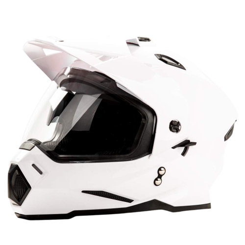 Шлем мото мотард HIZER J6802 #2 (L) white (2 визора)