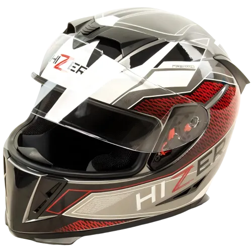 Шлем мото интеграл HIZER J5311 (S) gray/white (14705)