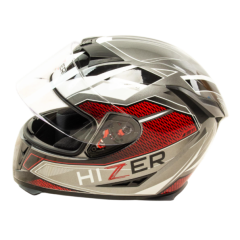 Шлем мото интеграл HIZER J5311 (XL) gray/white (14707)