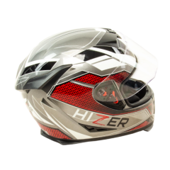 Шлем мото интеграл HIZER J5311 (XL) gray/white (14707)