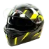 Шлем мото модуляр HIZER J5902 (M) black/neon yellow (2 визора) (14746)