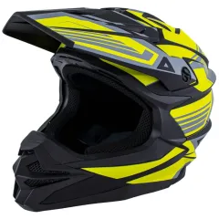 Шлем кроссовый ATAKI JK801A Legacy Hi-Viz зеленый/серый матовый, S (1560463-941-9839)