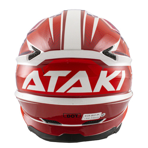 Шлем кроссовый ATAKI JK801A Legacy красный/белый глянцевый, M (1560463-941-4744)