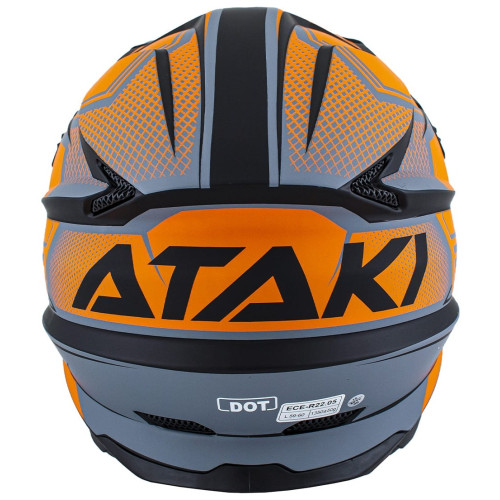 Шлем кроссовый ATAKI JK801A Legacy оранжевый/серый матовый, M (1560463-941-7296)