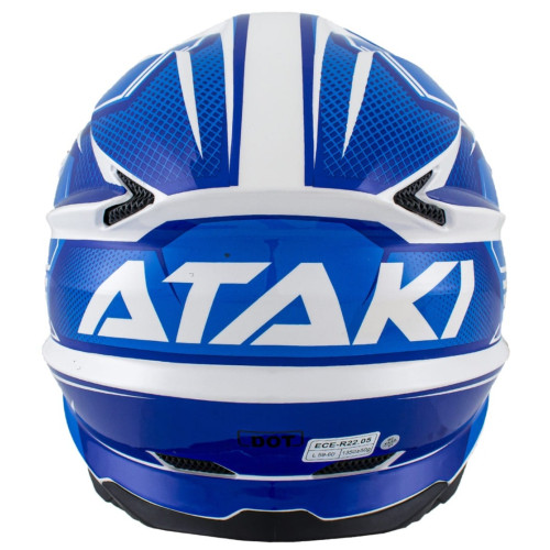Шлем кроссовый ATAKI JK801A Legacy синий/белый глянцевый, S (1560463-941-1870)