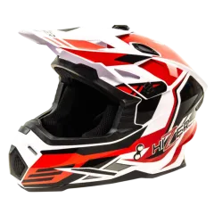 Шлем мото кроссовый HIZER J6801 #5 (S) white/red (17221)