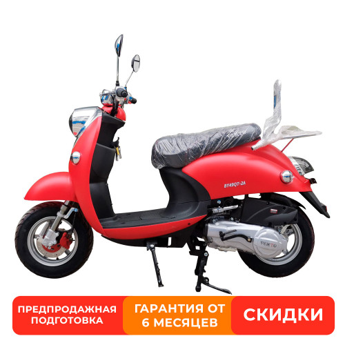 Скутер VENTO RETRO  красный  (в компл. сигнализация)