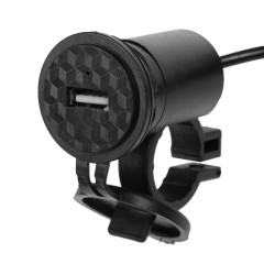 Зарядное устройство на руль мотоцикла, USB, 2.1 А, 24 В, провод 110 см