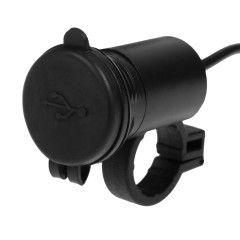Зарядное устройство на руль мотоцикла, USB, 2.1 А, 24 В, провод 110 см