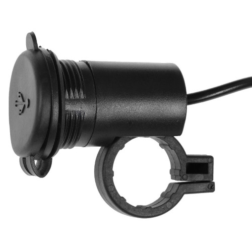 Зарядное устройство на руль мотоцикла, USB, 2.1 А, 24 В, провод 110 см