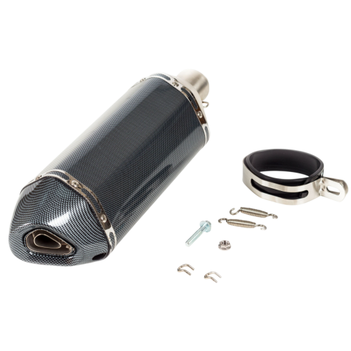 Глушитель 4T AKRAPOVIC  #4 (L=370) шестигранный карбон