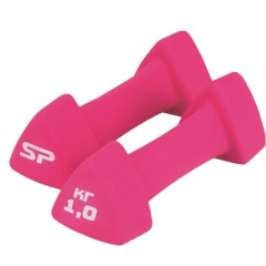 Гантели для фитнеса ESPADO ES1118, 1 кг, розовый, неопрен 2 шт.