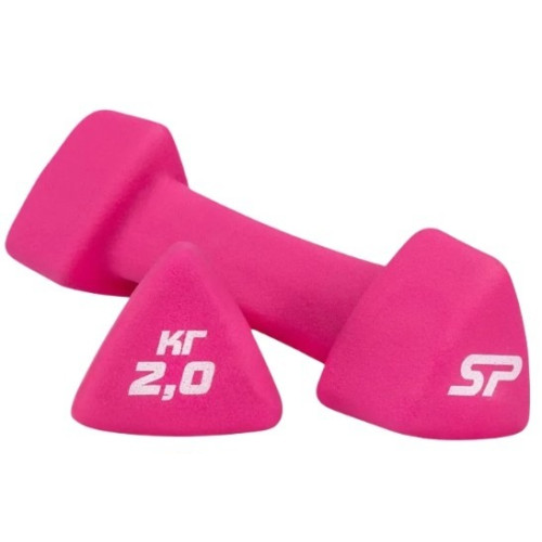 Гантели для фитнеса ESPADO ES1118, 2 кг, розовый, неопрен 2 шт.