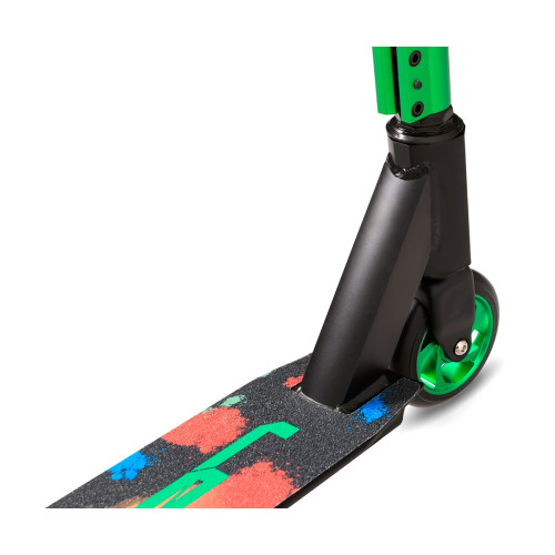 Самокат трюковый LETO алюм, 110 мм AL, ABEC-9, зеленый 1/4